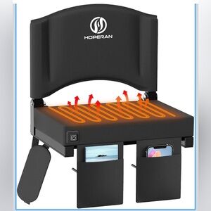 New Open Box HOPERAN Heated Stadium Seats for Bleachers w Back Support, 3 Levels